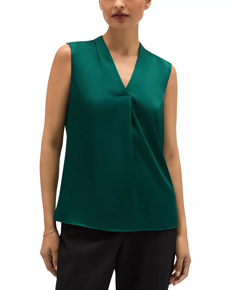 Hobbs London Alora V Neck Satin Blouse