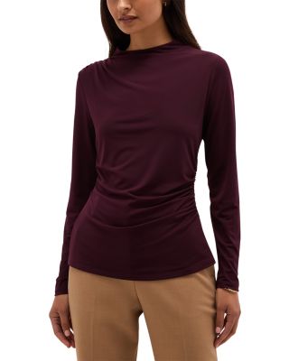 Oriana Ruched High Neck Top