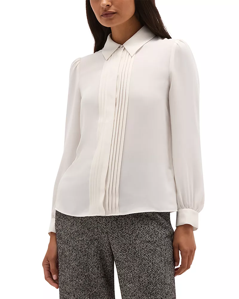 Hobbs London Ramona Pleat Front Shirt