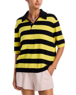 Zankov Striped Merino Wool Polo Shirt