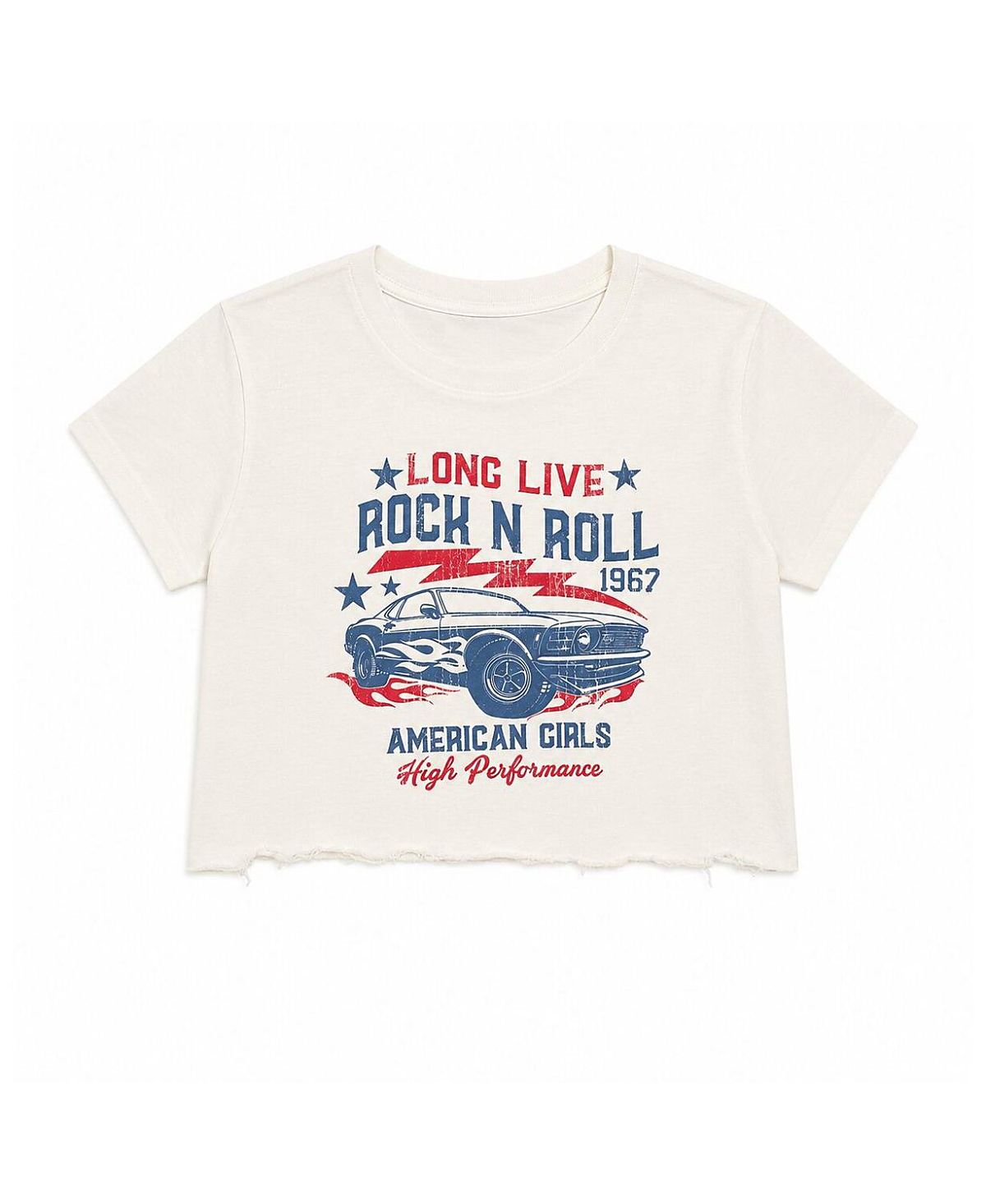 Prince Peter Collection Girls' Long Live Rock n Roll Crop Top - Big Kid