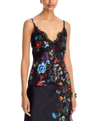 Melodie Lace Trim Button Front Camisole