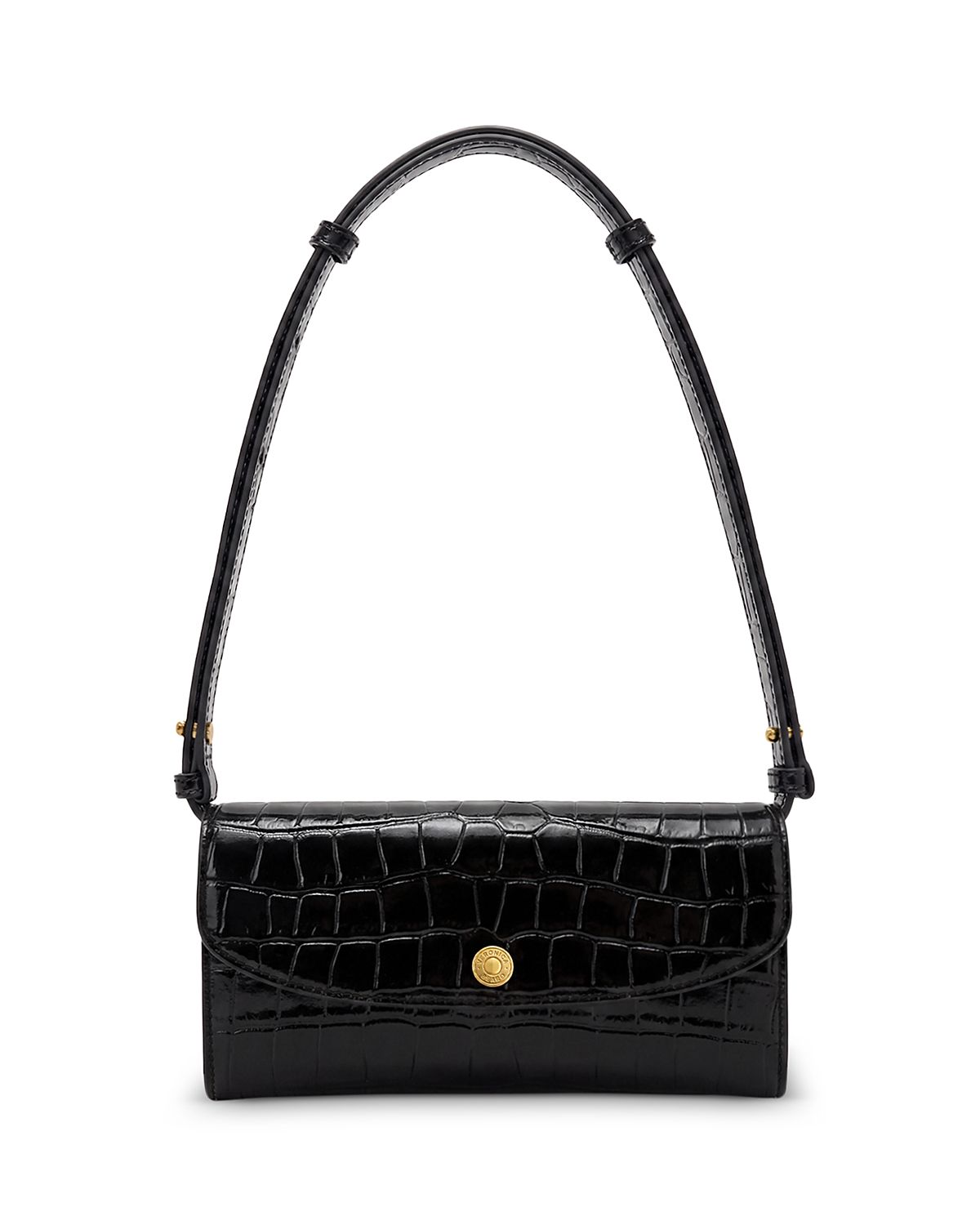 Veronica Beard Croc Embossed Leather Crossbody