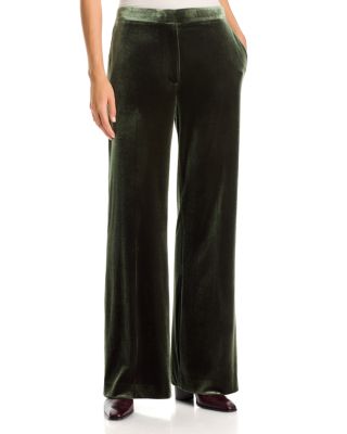 Velvet High Waist Straight Boot Pants