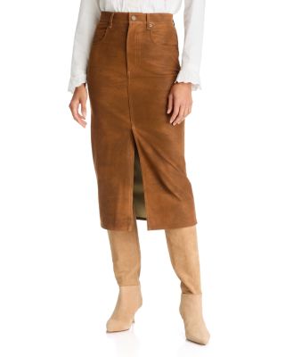 Bisane Faux Leather Skirt
