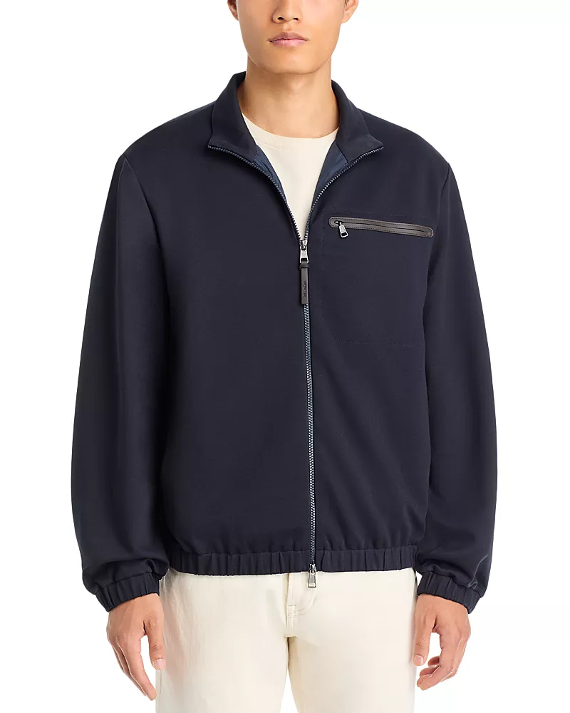 Moncler Cotton Blend Zip Cardigan Jacket