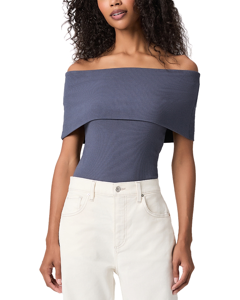 Paige Rosarita Ribbed Off The Shoulder Top