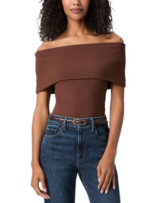 Rosarita Ribbed Off The Shoulder Top