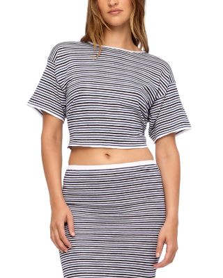 Stripe Knit Tie Back Tee