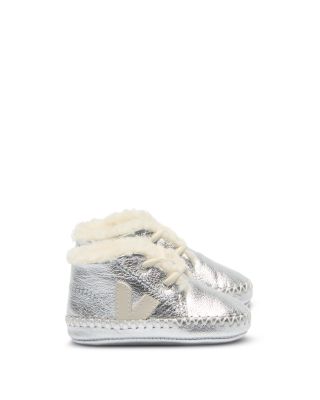 Unisex Metallic Leather Fleece Lined Sneakers – Baby