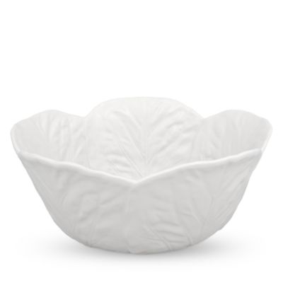 Cabbage Earthenware Beige Salad Bowl