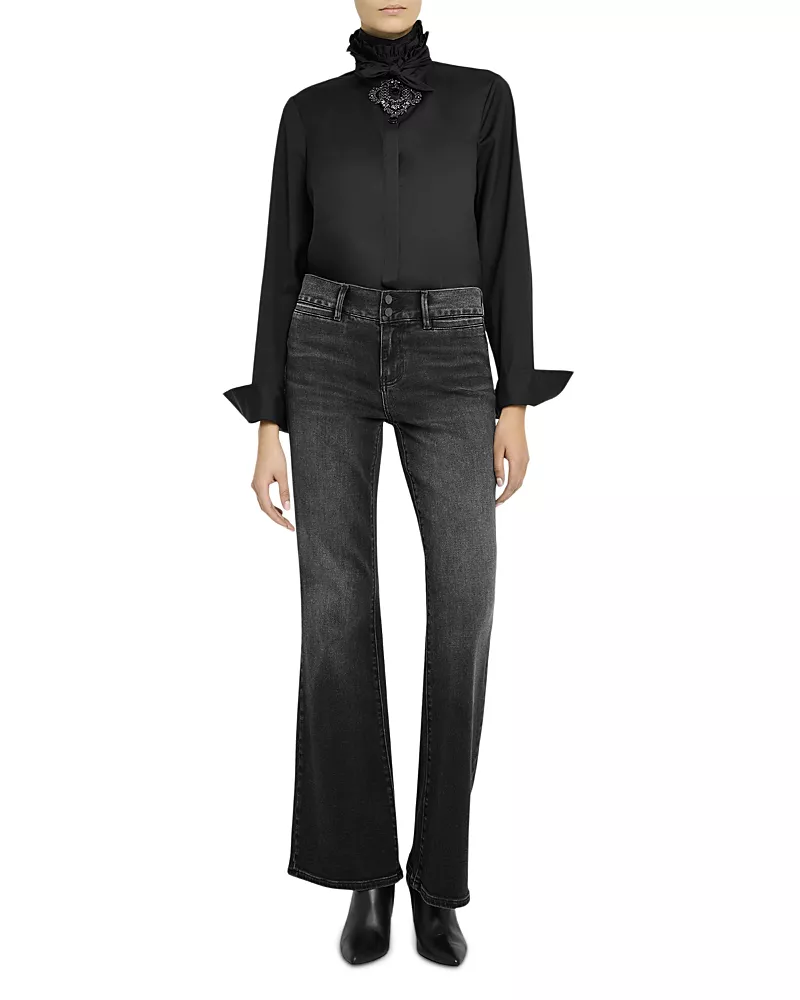 Kobi Halperin Rocco Ruffled Tie Neck Blouse