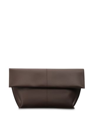 Seamed Faux Leather Clutch