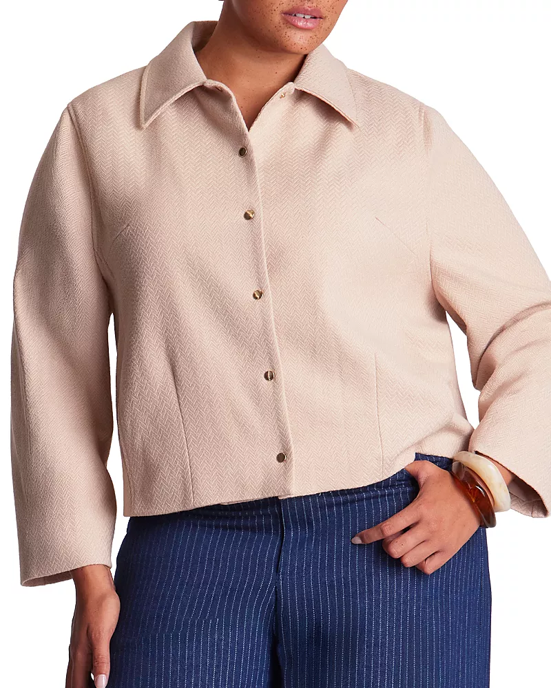 Estelle Plus Macarra Collared Jacket