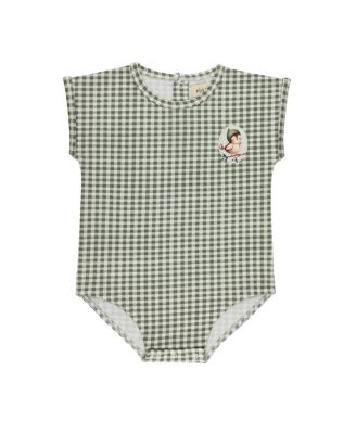 Unisex Gingham Owl Collection Romper - Baby