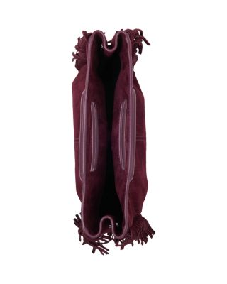 M Fringed Suede Crossbody Bag