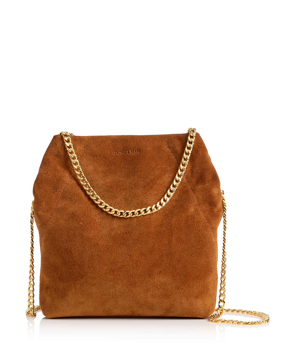 Veronica Beard Slouch Small Suede & Leather Crossbody Bag