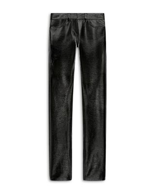 Vinyl Cotton Blend Straight Pants