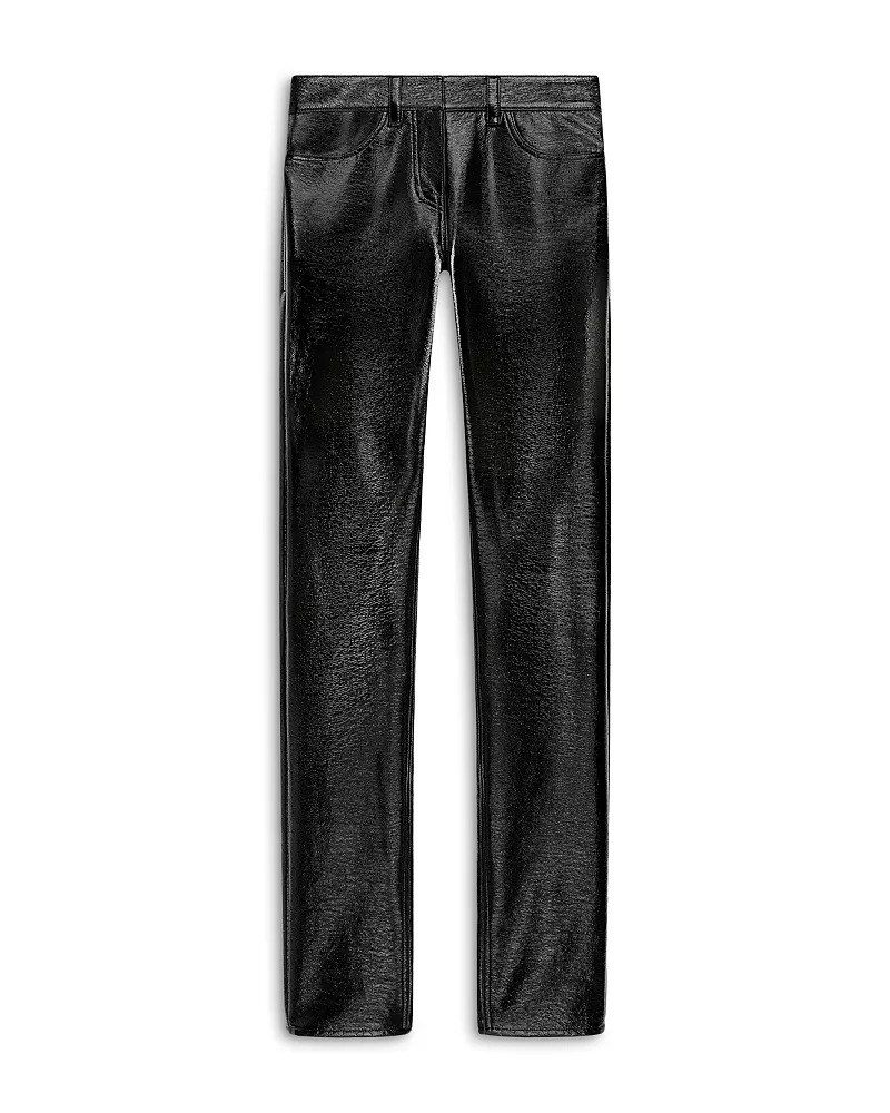 Courreges Vinyl Cotton Blend Straight Pants
