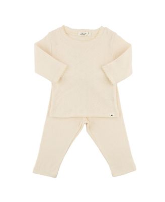 Girls' Hearts Pointelle Pico Edge 2 Piece Set - Baby