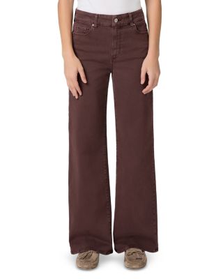 Anessa Cotton Stretch Wide Leg Jeans in Vintage Wild Mulberry