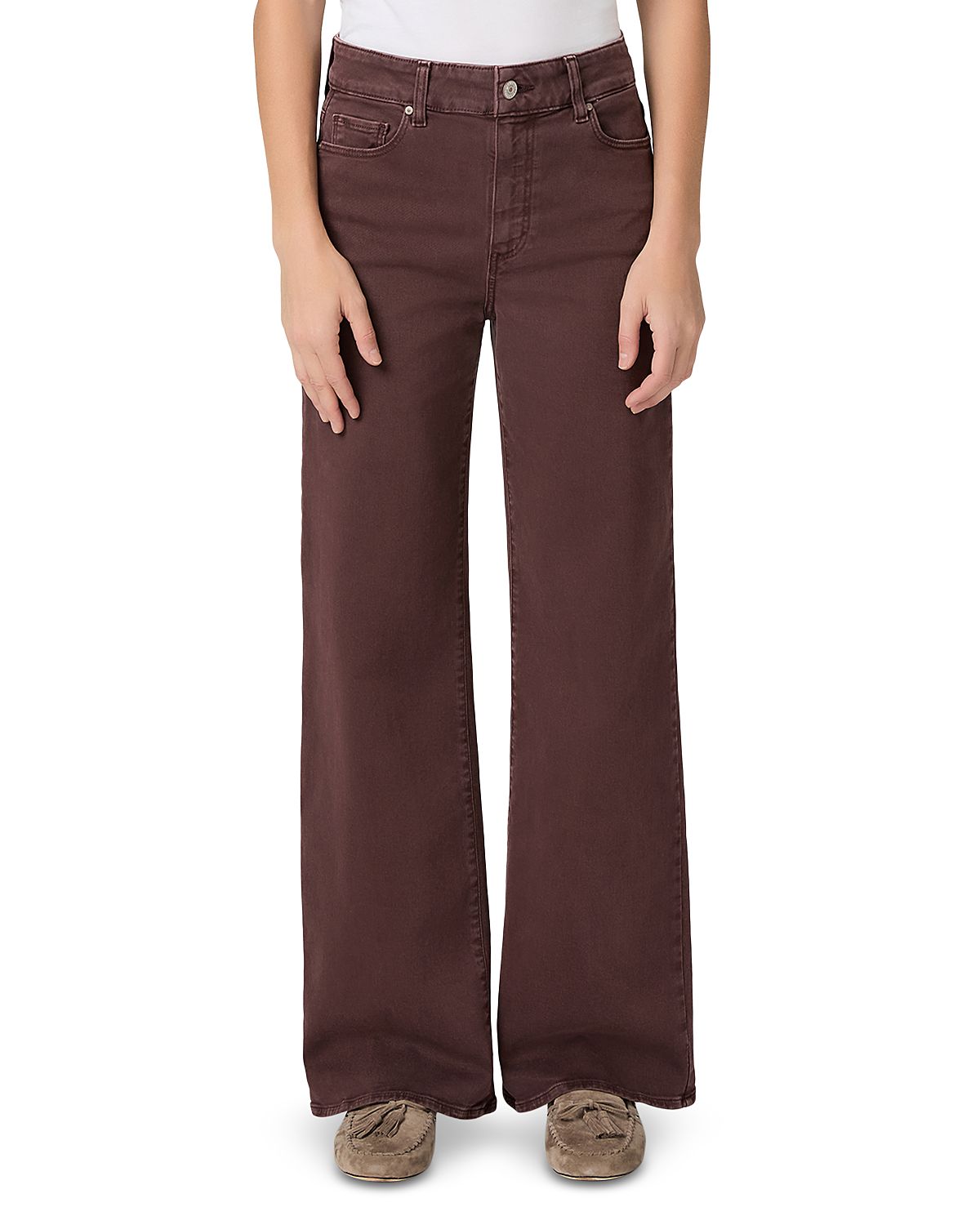 Paige Anessa Cotton Stretch Wide Leg Jeans