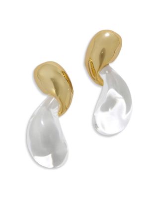 Liquid Lucite Modernist Small Drop Earrings