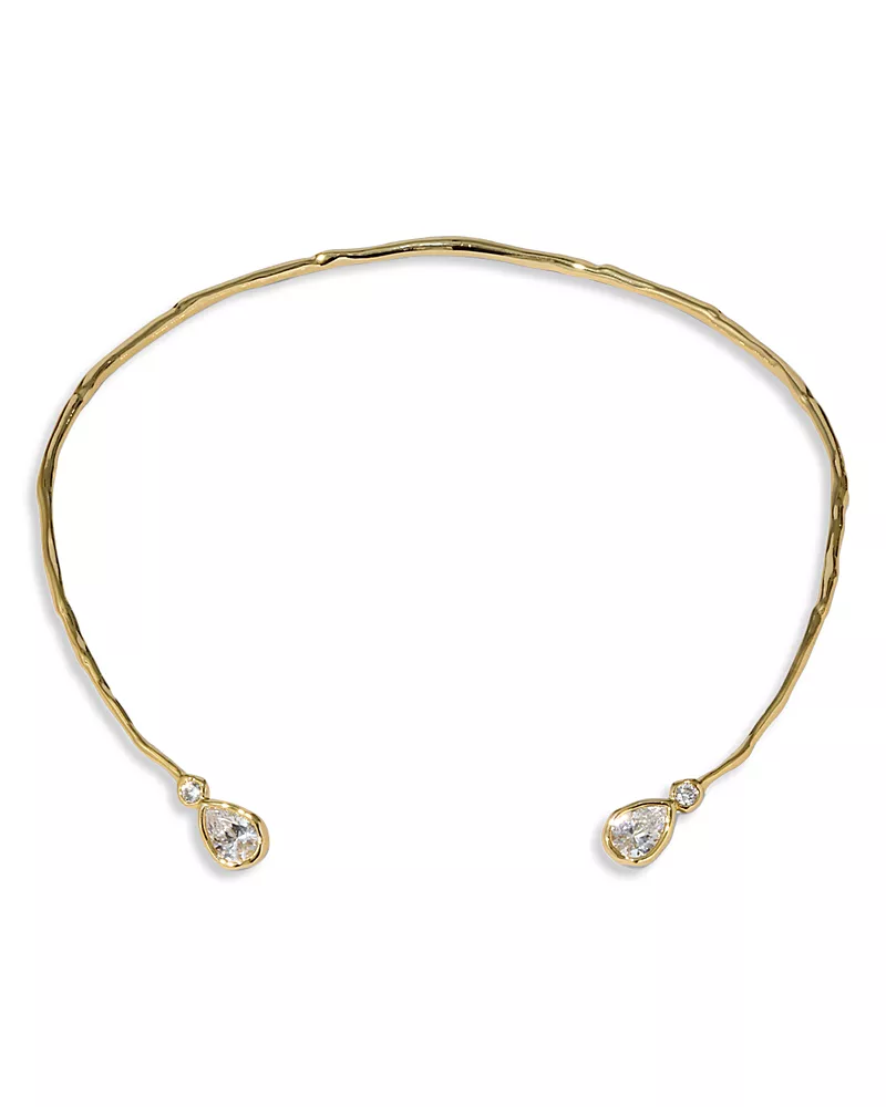 Alexis Bittar Asterales Cubic Zirconia Capped Skinny Structured Collar Necklace, 4.75