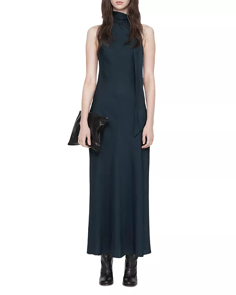 Allsaints Beril Bias Cut Maxi Dress