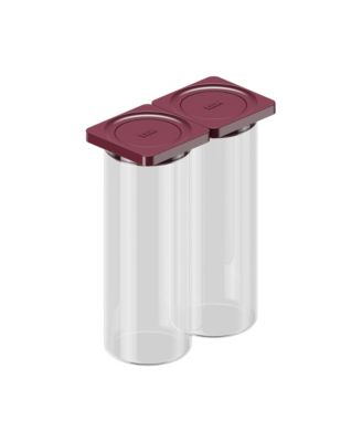  Press Glass Large 2 Pack Food Storage Canister