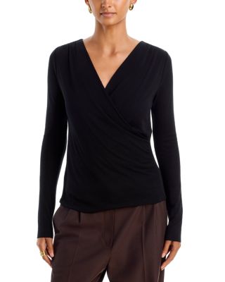 Crossover V Neck Long Sleeve Top - Exclusive
