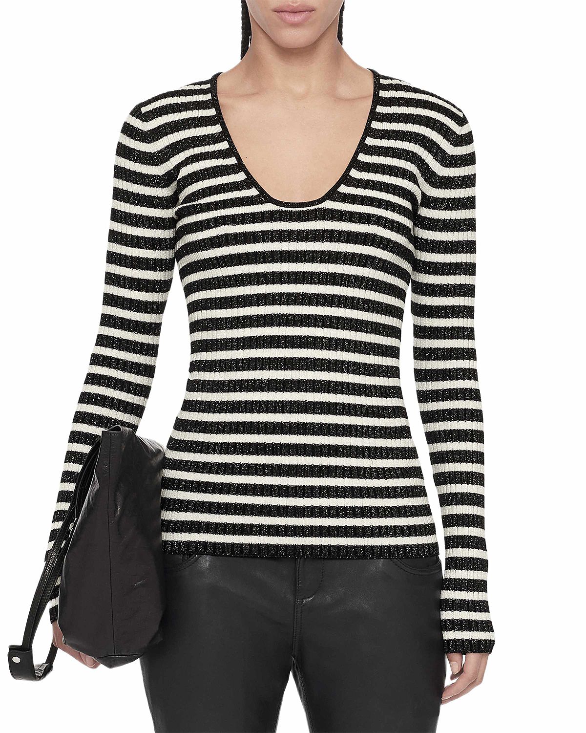 Allsaints Kay Wool Blend Knit Top