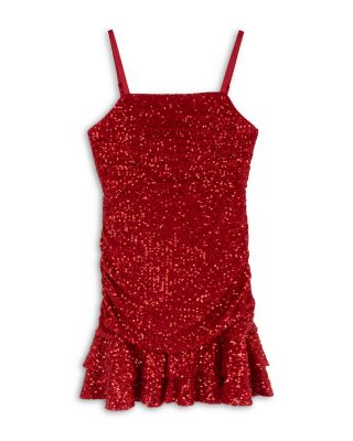 Girls' Ruched Shimmer Mini Dress - Big Kid