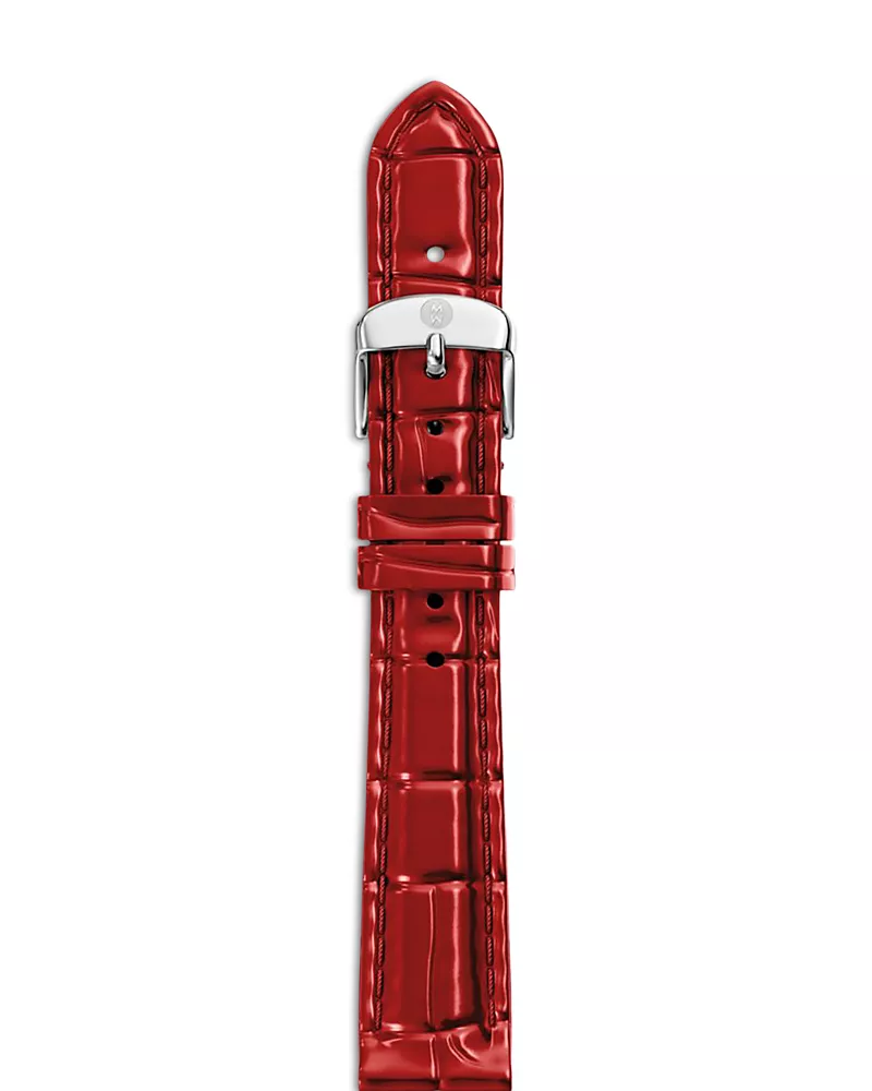 Michele Leather Watch Strap, 14mm