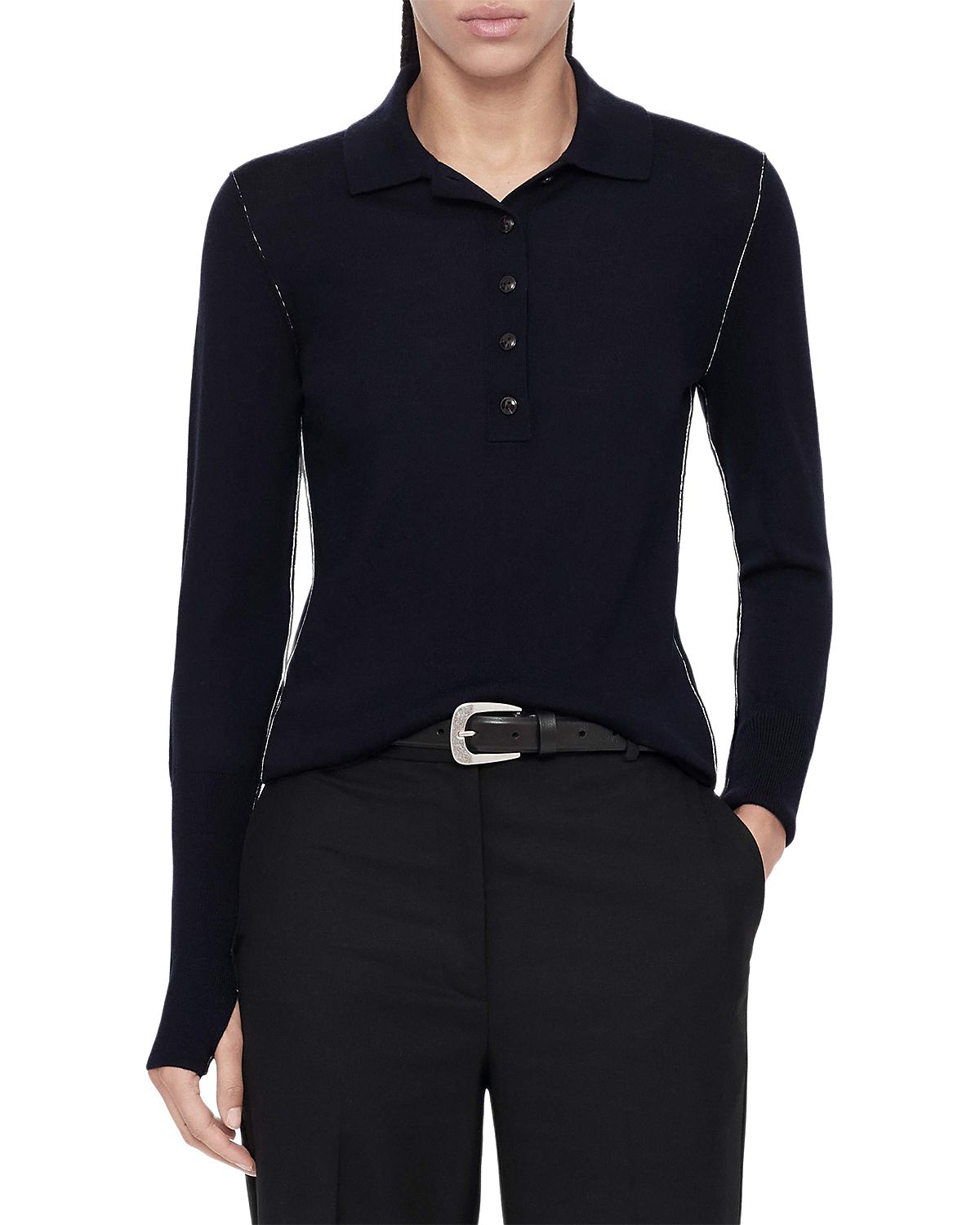 Allsaints Martel Wool Polo Sweater