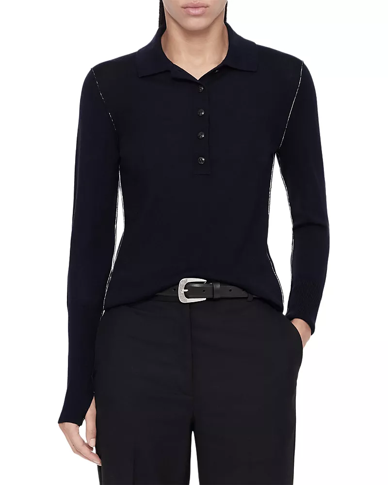 Allsaints Martel Wool Polo Sweater