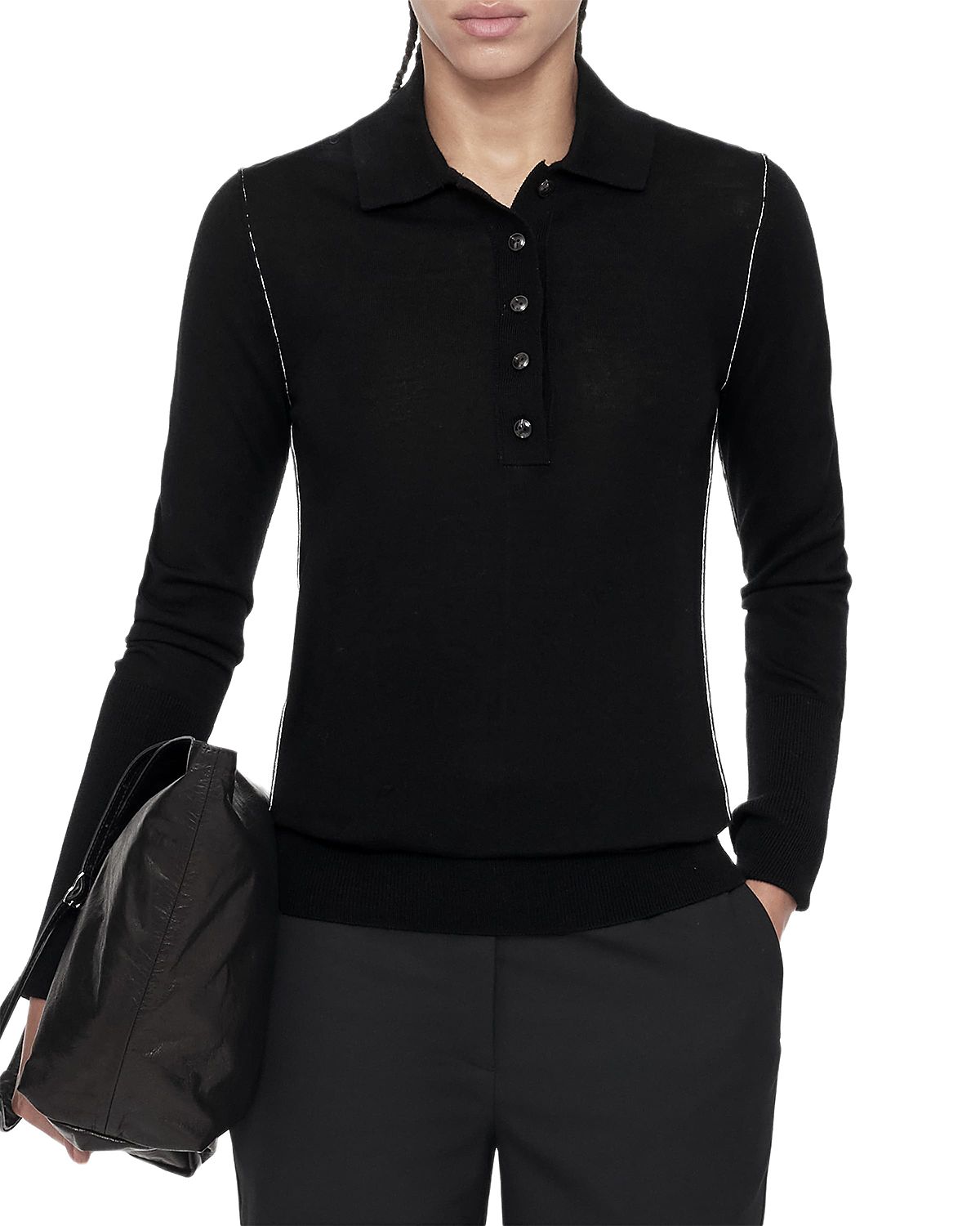 Allsaints Martel Wool Polo Sweater