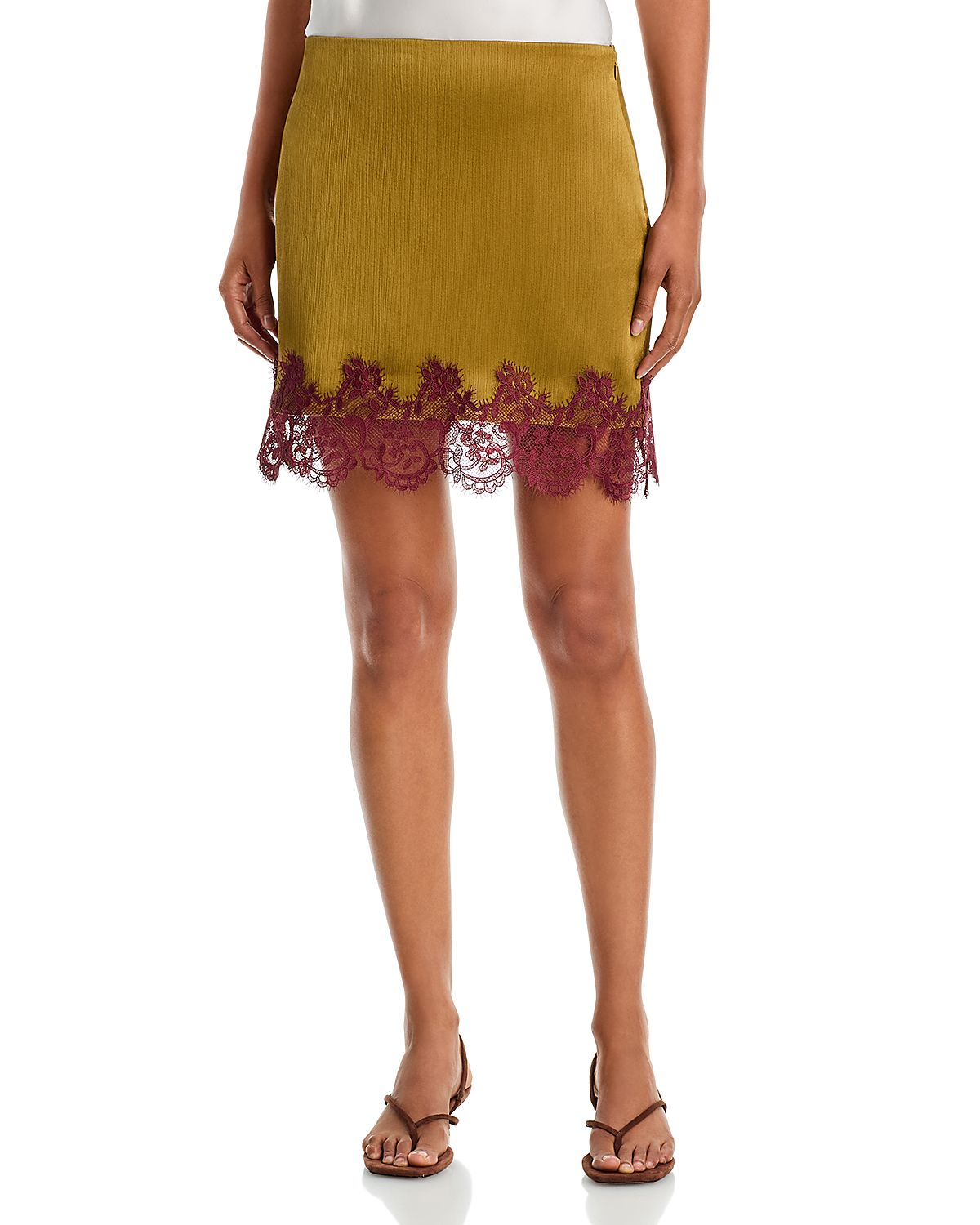 Lucy Paris Claire Lace Trim Mini Skirt