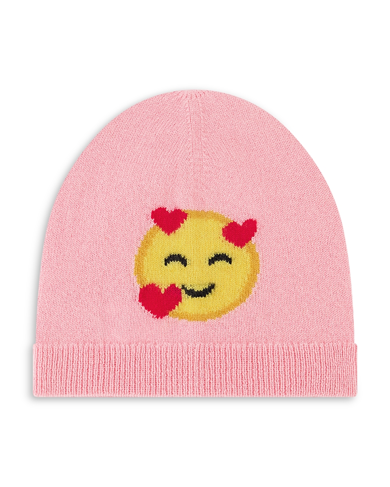 Bloomie's Baby Girls' Smile Hearts Intarsia Cashmere Hat, Baby - Exclusive