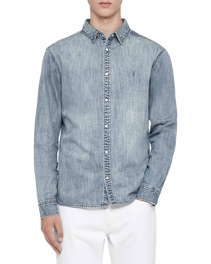 Allsaints Gleason Casual Cotton Denim Shirt