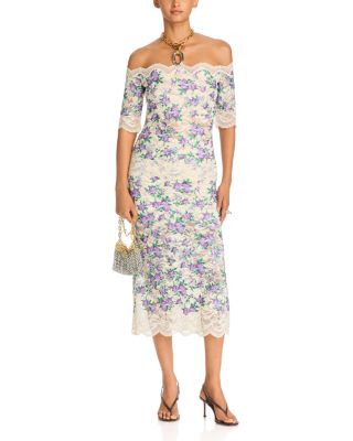 Haut Lace Trim Off-the-Shoulder Top & Jute Lace Trim Skirt