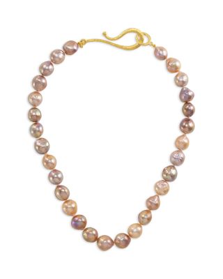 Jorge Adeler 18K Yellow Gold Sea Cultured Multicolored Freshwater Pearl Necklace, 18