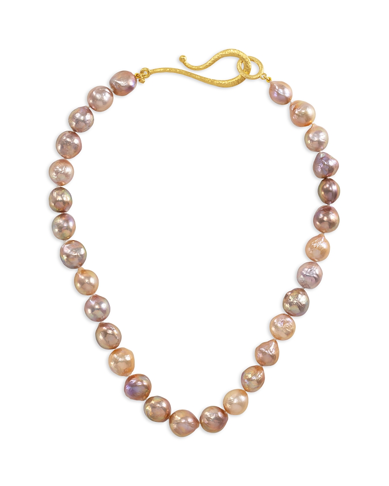 Jorge Adeler 18K Yellow Gold Sea Cultured Multicolored Freshwater Pearl Necklace, 18