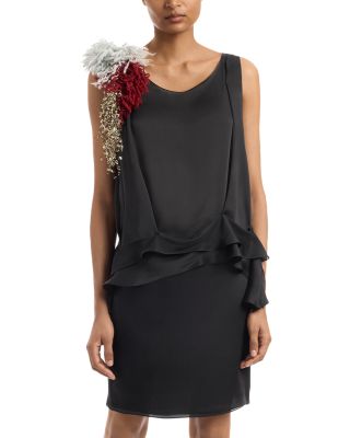 Embellished Sleeveless Silk Top