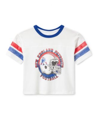  Unisex NFL New England Patriots Striped Ringer Tee