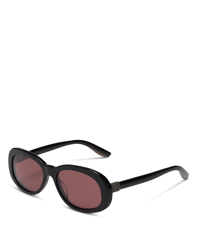 Brunello Cucinelli Claire Oval Sunglasses, 55mm