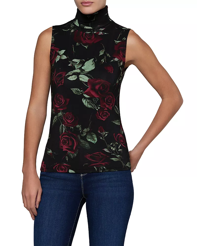L'Agence Ceci Turtleneck Sleeveless Top