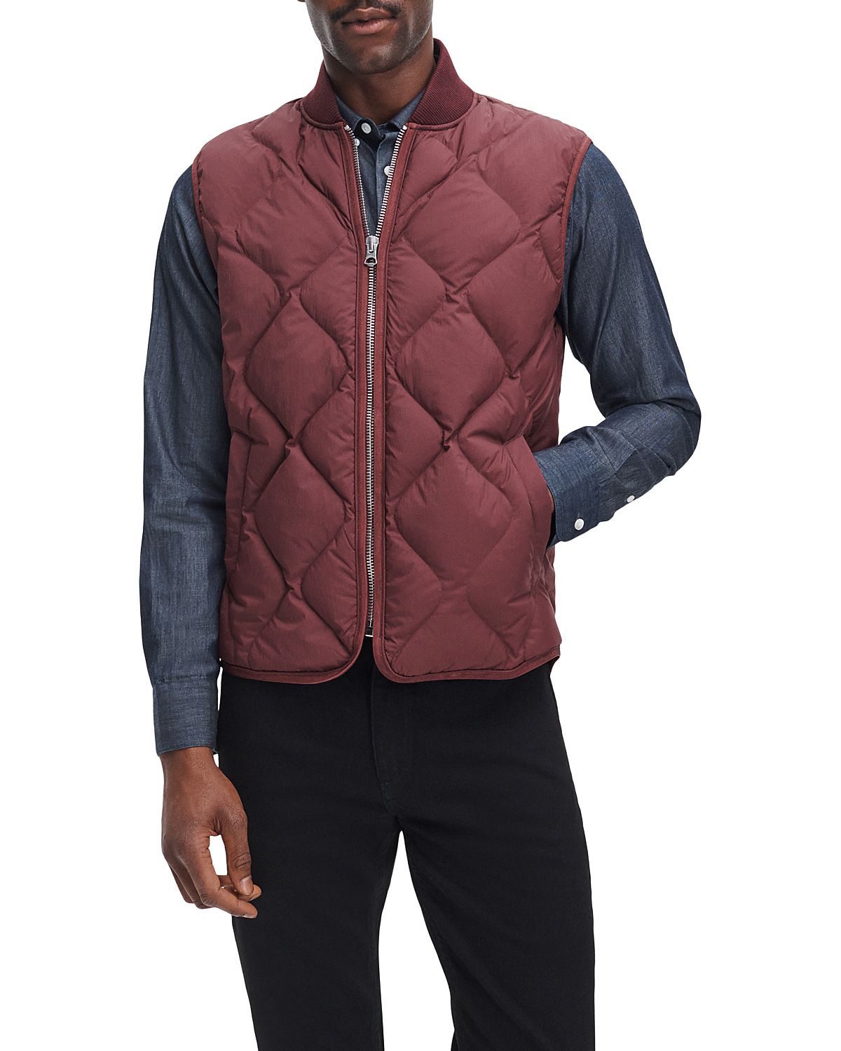 rag & bone Dane Stand Collar Quilted Vest