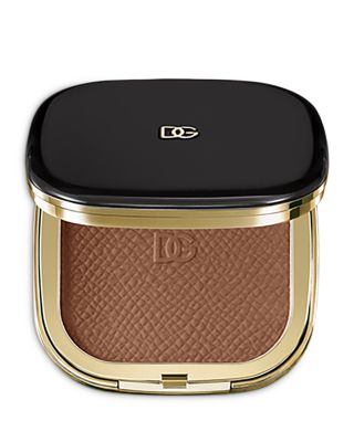 Dolce & Gabbana Face & Eyes Match Lasting Bronzer & Eyeshadow Powder In Medium Deep - Neutral Toned Brown