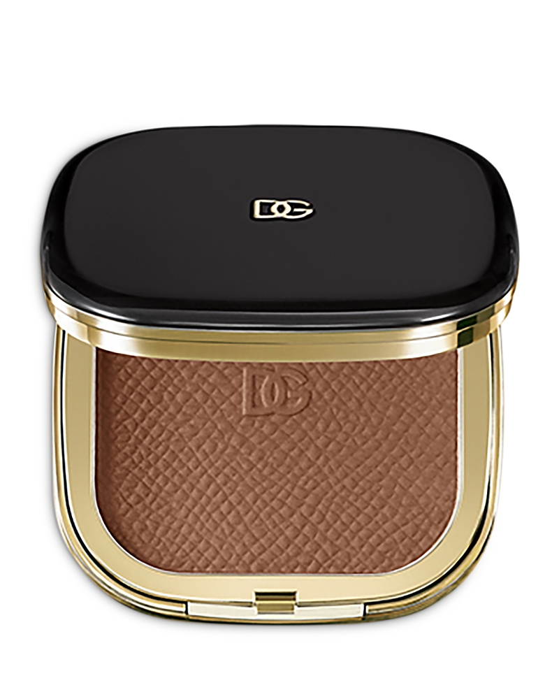 Dolce & Gabbana Face & Eyes Match Lasting Bronzer & Eyeshadow Powder In Medium Deep - Neutral Toned Brown